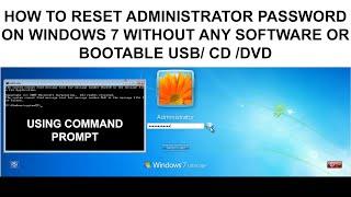 how to reset administrator password on windows 7 without any Software or Bootable USB/CD/DVD | 2023