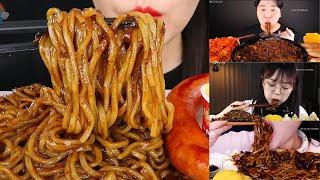 MUKBANGERS EAT JJAJANGMYEON  | ASMR Compilation l LeTs EaT WiTh mUkBaNgErS