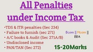 Penalties under Income Tax | All penalties in just 30 minutes | Penalties under section 271