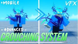 Advanced Crouching System | Mobile Support, R15, R6, VFX | Roblox Studio