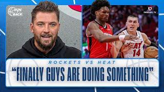 Lou & Chandler React to Tyler Herro & Amen Thompson Fight in Rockets vs Heat!!