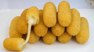 Croquetas de patata con queso mozzarella