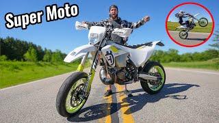 Wheelies on my New Super Moto Dirt Bike!!