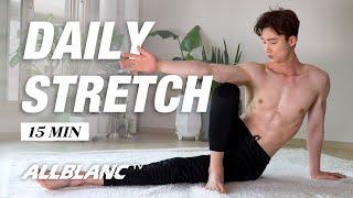 15min Fullbody Daily Stretch (Beginner routine l Flexibility & Mobility - At Home)