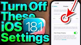 iOS 18.1 Settings To Turn OFF Now! (Important!)