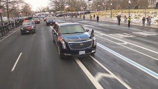 VIDEO | President Trump's motorcade makes the journey from the White House to the U.S. Capitol