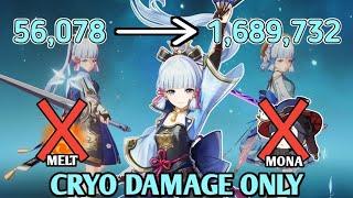 AYAKA Nuke Cryo DMG Tutorial!!! No Elemental Reaction Needed!! | Genshin Impact