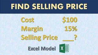 How to find selling price with cost and profit margin only