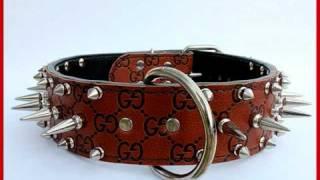 Custom handcrafted leather dog collars