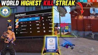 247 Kill Streak World Record In Training Ground | Highest Kill Streak In Free Fire- C_S Gaming