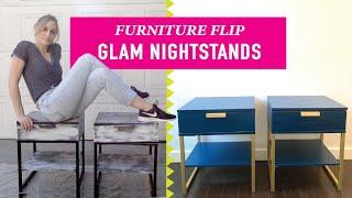 Glam Nightstand Makeover | Easy DIY Furniture Flip