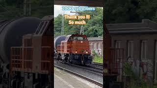 German trains help to celebrate 2000 subscribers for a British train enthusiast ￼ #thankyoueveryone