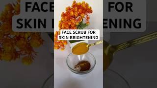 Face scrub for skin brightening and exfoliation. #skincare #skinbrightening #skinglowtips