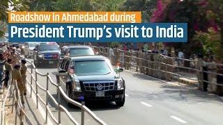 PM Modi and President Trump's roadshow from Motera Stadium to Ahmedabad Airport in Gujarat | PMO