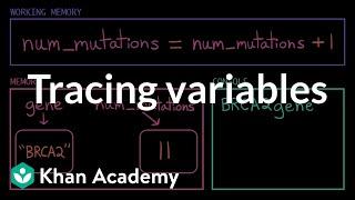 Tracing variables | Intro to CS - Python | Khan Academy