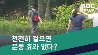 [스마트 리빙] 천천히 걸으면 운동 효과 없다? (2019.09.02/뉴스투데이/MBC)