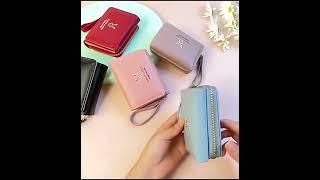 Female Gadgets ~ Women Luxury PU Leather Short Wallet~ Mini Card Holder #Shorts