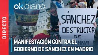  DIRECTO| Manifestación contra el Gobierno de Pedro Sánchez en la Plaza de Castilla de Madrid