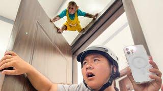 Hilarious! Cubis Monkey hides from Dad, making Dad anxious to find him!