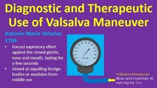 Diagnostic and Therapeutic Use of Valsalva Maneuver