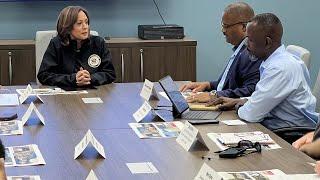 Vice President Kamala Harris visits Augusta after Hurricane Helene