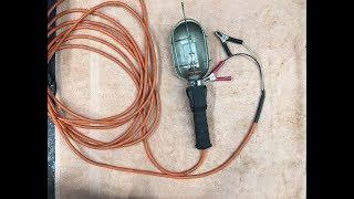 Convert a 120 VAC Light into a 12V Headlight Bulb, on Vehicle, Shop Light