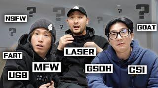 Korean rappers guess English acronyms... and things get WEIRD [ENG CC]