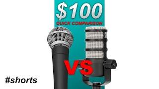 Shure sm58 vs Rode Podmic Quick Comparison (YT shorts)