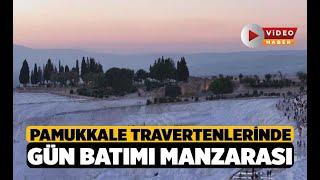 Pamukkale travertenlerinde gün batımı manzarası - Denizli Haberleri - HABERDENİZLİ.COM