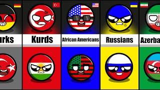 Second largest ethnicity in each country #countryballs