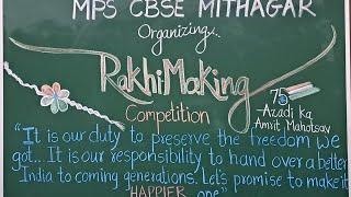 Rakhi-Making Competition and Raksha-Bandhan Celebration at MPS CBSE Mithagar.