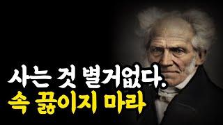 [마흔에읽는쇼펜하우어] 쇼펜하우어의 냉철하지만 따뜻한 인생 조언