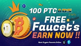 100 PTC Ads Daily - Earn Free Crypto Watching Ads - Free Bitcoin Faucets