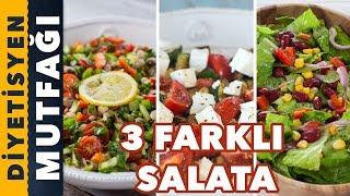 3 FARKLI SALATA TARİFİ | Diyetisyen Mutfağı