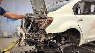 Man Repairs DESTROYED CAR From Scratch | Start to Finish by @repair-nissan-guy