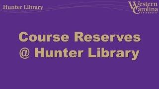 How to Access Course Reserves