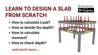 Learn to design a slab from scratch | Design of one way slab as per IS456 2000| Civil Tutor