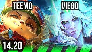 TEEMO vs VIEGO (JGL) | Rank 3 Teemo, 20/2/11, Legendary, 1000+ games | EUW Master | 14.20