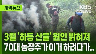 [자막뉴스] 3월 '하동 산불' 원인 밝혀져, ​70대 농장주가 이거 하려다가... / KBS 2025.06.18.