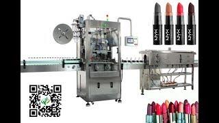 Shrink sleeve labeling machine for lipstick with two steam tunnel label shrinking sleeving machinery