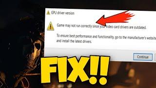 How To Fix Warzone 2 The GPU Driver Version Error | COD Warzone 2 Video Card Drivers Outdated Fix