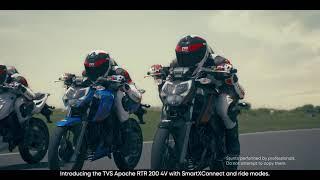 TVS Apache RTR 200 4V | First-in-class 3 Ride Modes, Adjustable Suspension and Levers