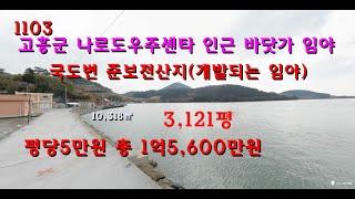 [번호 1103] 고흥군 나로도우주센타 인근 바닷가 임야 평당5만원