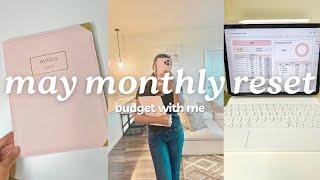 MONTHLY RESET | MAY BUDGET | Budget With Me | How to Budget for Beginners |MONETS MONEY