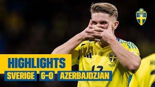 Highlights | Sverige – Azerbajdzjan 6-0 | Fyra mål av Gyökeres!