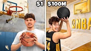 $1 vs $100,000,000 Basketball Court!