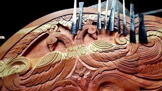 |wood carving beautifull work of peacock bed head board|wood design|wood art| wood work|UP wood art|