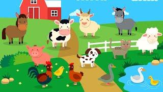 Learn Farm animals for kids | Farm Animals Names & Sounds