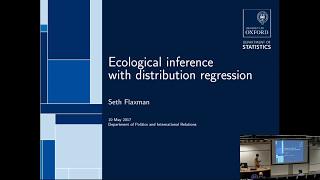 DPIR TechTalks: 'Ecological inference with distribution regression...'