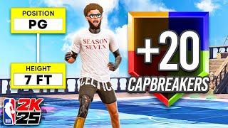 7 FOOT POINT GUARD BUILD with 20 CAP-BREAKERS is GAME-BREAKING on NBA 2K25
